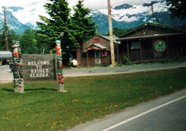 welcome to Haines Alaska sign